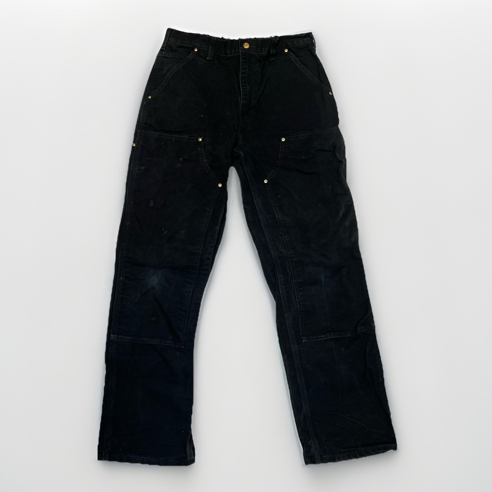 VTG Carhartt DoubleKnee Carpenter USA Pants 32x32 Duck Canvas Distressd Work B01